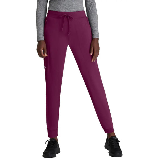 Skechers™ by Barco Slip-ins Pace 5-Pocket Ribbed Cuff Jogger - Wine