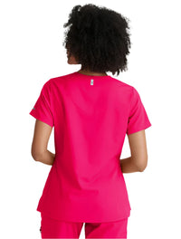 Grey's Anatomy Stretch™ by Barco  Bree 1-Pocket Tuck-In Scrub Top-Vibrance Pink