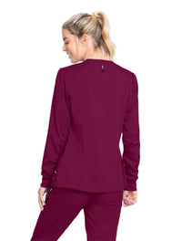 Grey's Anatomy Stretch™ by Barco  Millie 3-Pocket Crewneck Scrub Jacket - Wine