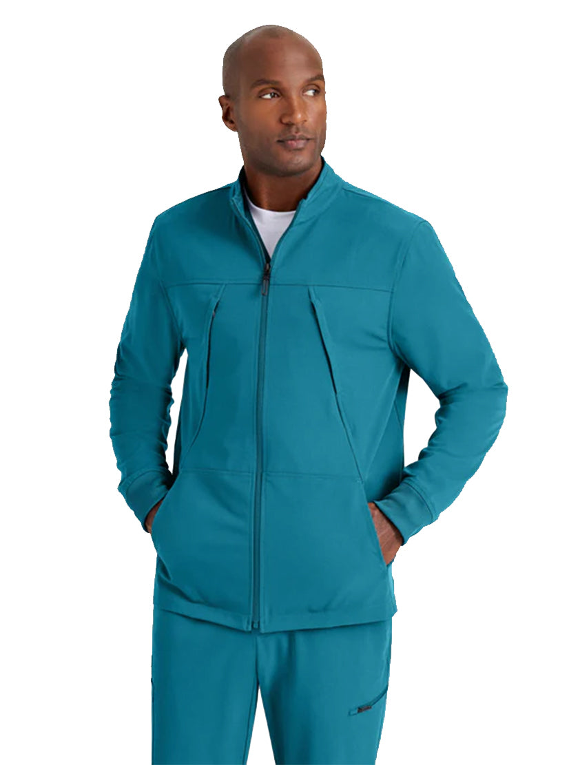 Barco Unify™ by Barco RALLY 4-POCKET MOCK COLLAR WARM UP JACKET - Bahama