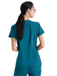 Grey's Anatomy™ Evolve by Barco Sway 1-Pocket Banded V-Neck  Scrub Top-Extra LG-Bahama
