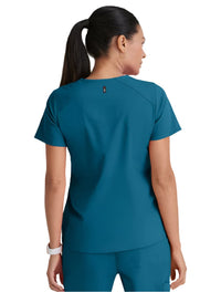 Grey's Anatomy Stretch™ by Barco Emma 4-Pocket V-Neck Scrub Top-Bahama