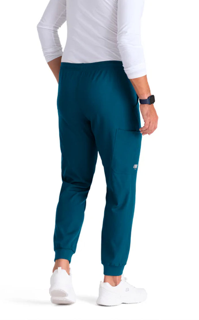 SKECHERS™ by barco Structure 3-Pocket Jogger Scrub Pant-Bahama