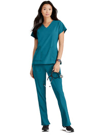 Barco Unify™ by Barco PURPOSE 4-POCKET V-NECK SCRUB TOP - Bahama