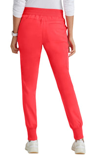 Grey's Anatomy Stretch™ by Barco Eden 5-Pocket Mid Rise Jogger Scrub Pant-coral love