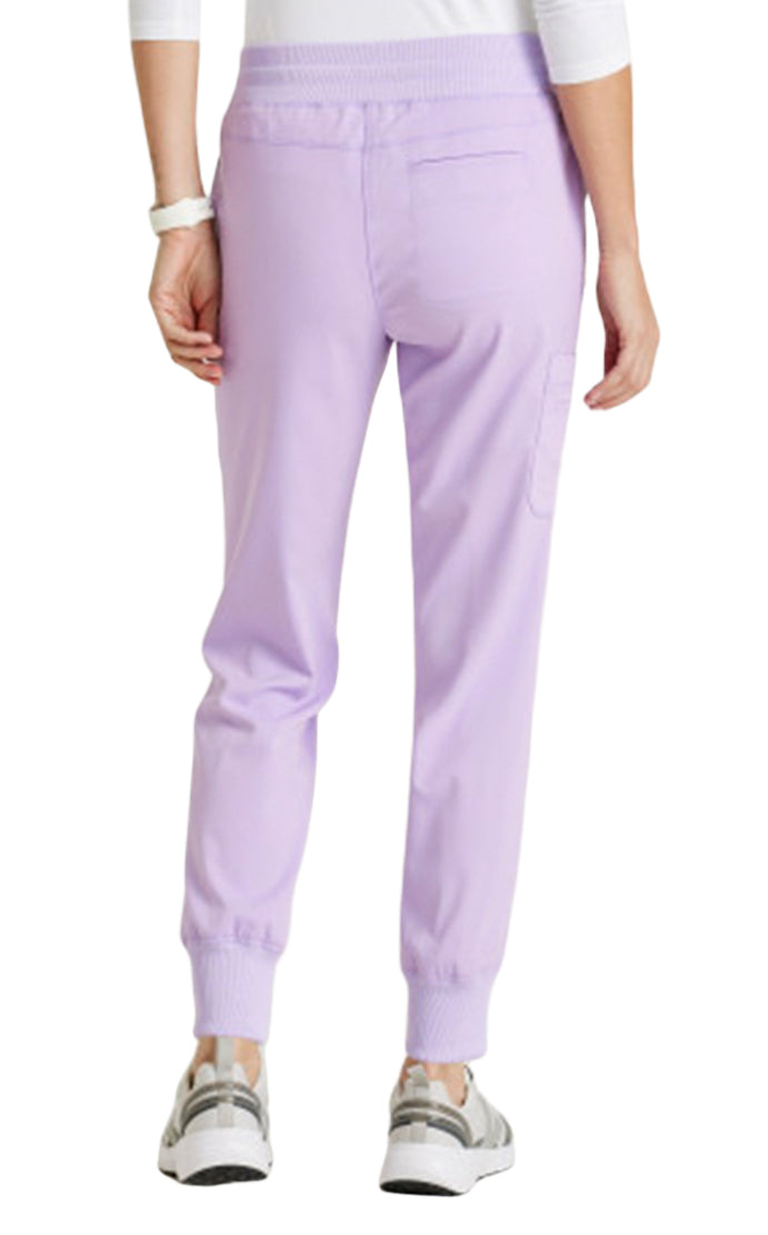 Grey's Anatomy Stretch™ by Barco Eden 5-Pocket Mid Rise Jogger Scrub Pant-Purple Fressia