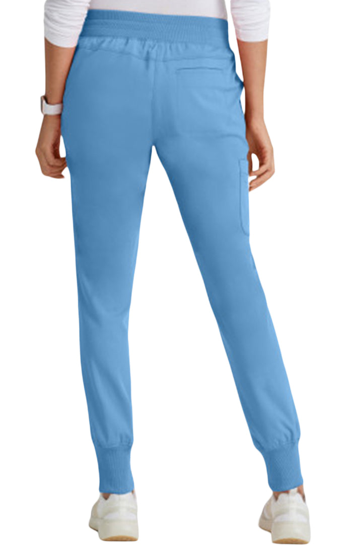 Grey's Anatomy Stretch™ by Barco Eden 5-Pocket Mid Rise Jogger Scrub Pant-Ceil Blue