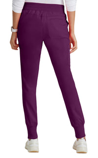 Grey's Anatomy Stretch™ by Barco Eden 5-Pocket Mid Rise Jogger Scrub Pant-wine