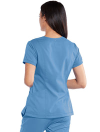 Grey's Anatomy™ by Barco Kira Zipper-Pocket Scrub Top-Ceil Blue