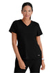 Grey's Anatomy Stretch™ by Barco Emma 4-Pocket V-Neck Scrub Top-Black