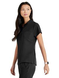 Barco Unify™ by Barco MISSION 1-POCKET HENLEY NECK SCRUB TOP - Black