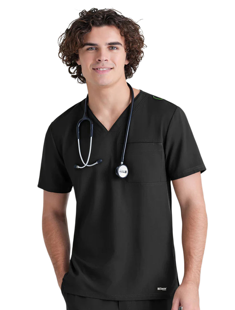 Grey's Anatomy™ Evolve by Barco Journey 1-Pocket CICLO® Scrub Top-Black