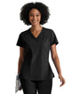 Barco One™ by Barco Racer 4-Pocket V-Neck Scrub Top-Black
