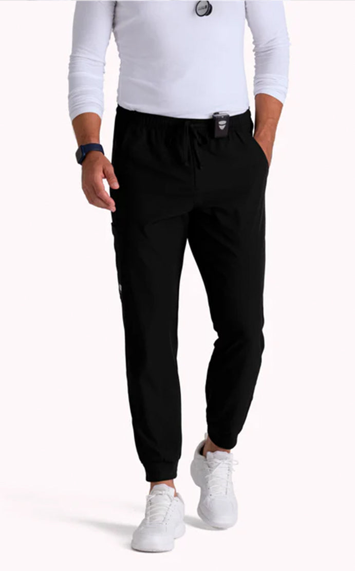 SKECHERS™ by barco Structure 3-Pocket Jogger Scrub Pant-Black