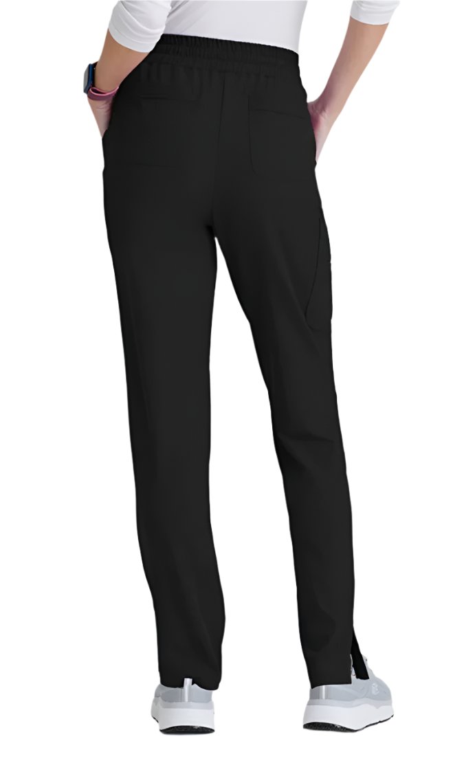 SKECHERS™ by barco Gamma 6-Pocket Mid-Rise Tapered Leg Scrub Pant-Black