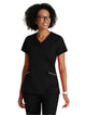 Barco One Performance Knit by Barco Victory Knit 2-Pocket V-Neck Scrub Top - Black