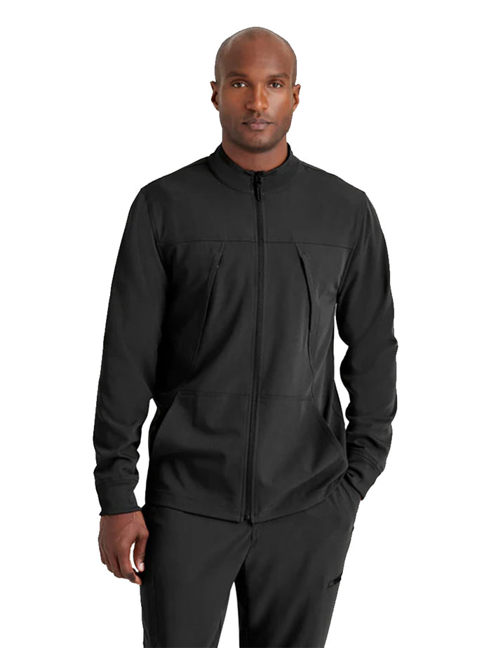 Barco Unify™ by Barco RALLY 4-POCKET MOCK COLLAR WARM UP JACKET - Black