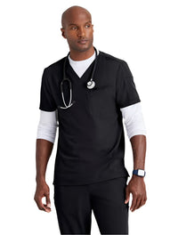 Barco Unify™ by Barco RALLY 3-POCKET V-NECK SCRUB TOP - Black