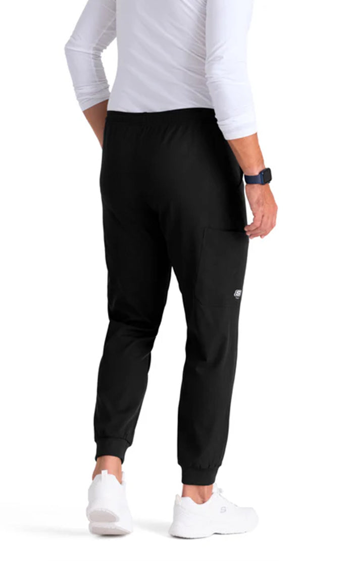 SKECHERS™ by barco Structure 3-Pocket Jogger Scrub Pant-Black