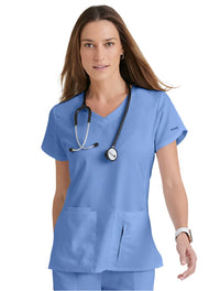 Grey's Anatomy™ by Barco Cora 4-Pocket Scrub Top-Extra LG Font