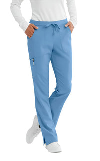 SKECHERS™ by barco Reliance 3-Pocket Mid-Rise Straight Leg Scrub Pant-Ciel Blue