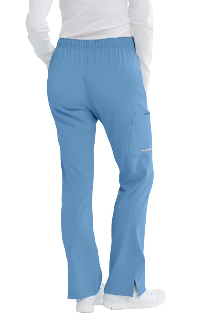 SKECHERS™ by barco Reliance 3-Pocket Mid-Rise Straight Leg Scrub Pant-Ciel Blue