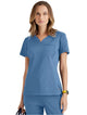 Grey's Anatomy Stretch™ by Barco Capri 2-Pocket Hourglass V-Neck Scrub Top-Ceil blue