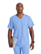 SKECHERS™ by Barco Structure 1-Pocket V-Neck Scrub Top-Ciel Blue