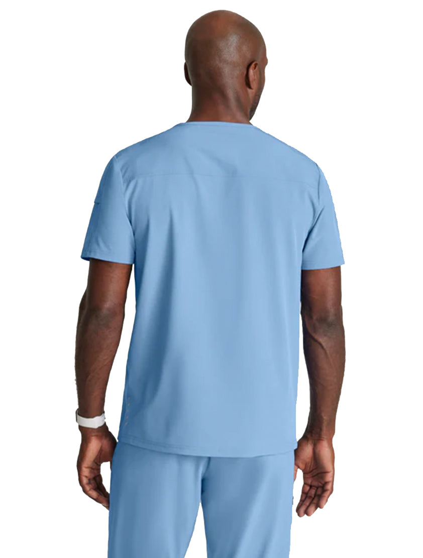 Barco One™ by Barco Velocity 2-Pocket V-Neck Scrub Top-Ciel Blue