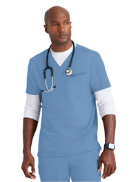 Barco Unify™ by Barco RALLY 3-POCKET V-NECK SCRUB TOP - Ciel Blue