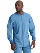 SKECHERS™ by Barco Structure 3-Pocket Crewneck Warmup Scrub Jacket-Ciel Blue