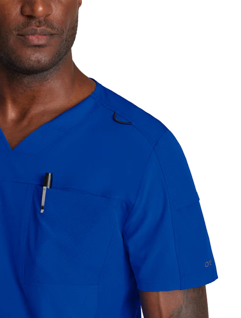 Barco One™ by Barco Velocity 2-Pocket V-Neck Scrub Top-Cobalt