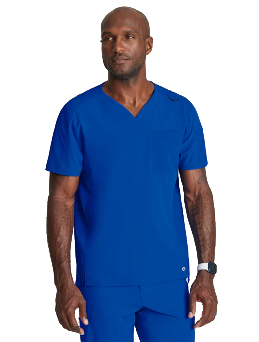 Barco One™ by Barco Velocity 2-Pocket V-Neck Scrub Top-Cobalt