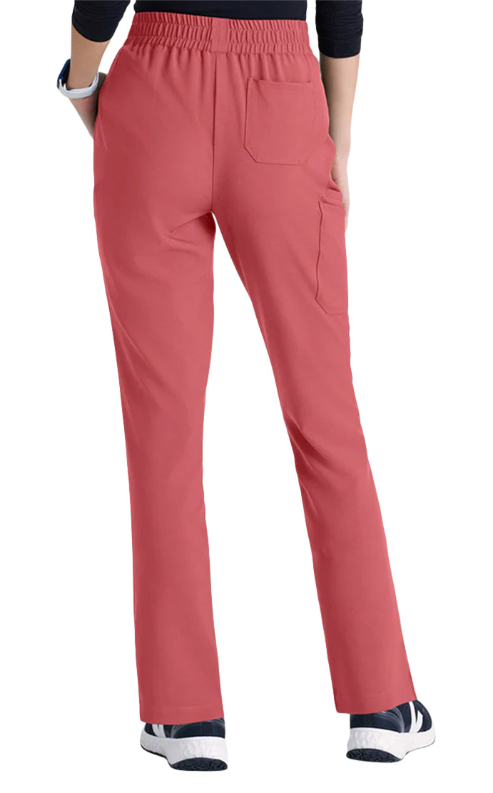 Grey's Anatomy™ Evolve by Barco Terra 6-Pocket Mid-Rise CICLO®Leg Pant-Petite-Desert Rouge