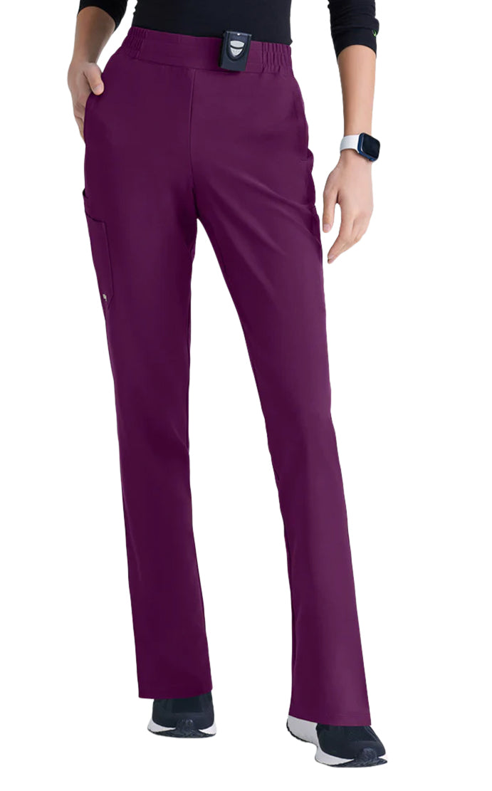 Grey's Anatomy™ Evolve by Barco Terra 6-Pocket Mid-Rise CICLO®Leg Pant-Petite-Wine