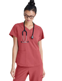 Grey's Anatomy™ Evolve by Barco Rhythm 2-Pocket CICLO® Scrub Top-Desert Rough