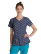 SKECHERS™ by Barco Essence V-Neck Animal Print Top-Deco Hearts