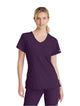 SKECHERS™ by Barco Reliance 3-Pocket Crossover V-Neck Scrub Top-Egg Plant