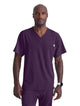 SKECHERS™ by Barco Structure 1-Pocket V-Neck Scrub Top-Egg Plant