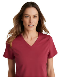 Grey's Anatomy Stretch™ by Barco Emma 4-Pocket V-Neck Scrub Top-Maple Red