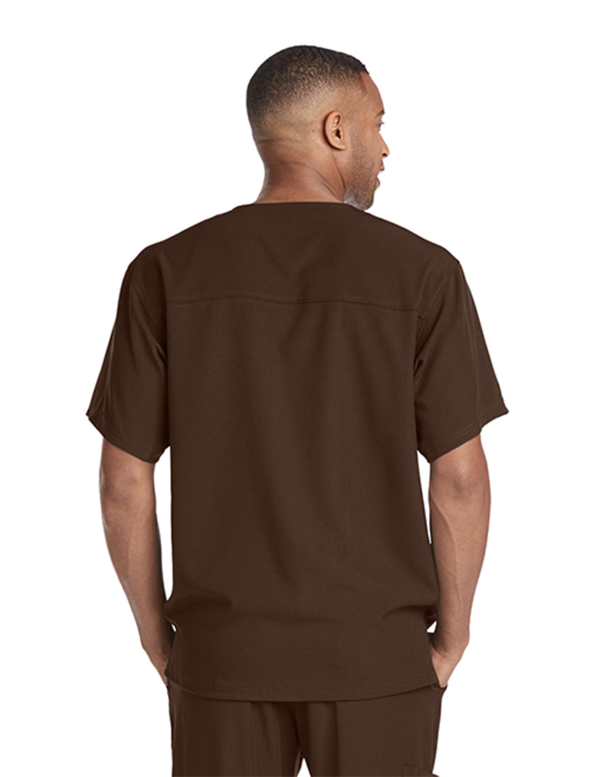 SKECHERS™ by Barco Structure 1-Pocket V-Neck Scrub Top-French Roast