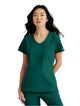 SKECHERS™ by Barco Dignity 1-Pocket Tuck-In Scrub Top-Hunter Green