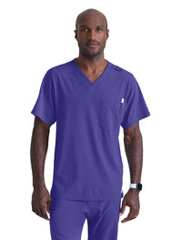 SKECHERS™ by Barco Structure 1-Pocket V-Neck Scrub Top-Plus