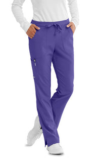 SKECHERS™ by barco Reliance 3-Pocket Mid-Rise Straight Leg Scrub Pant-New Grape