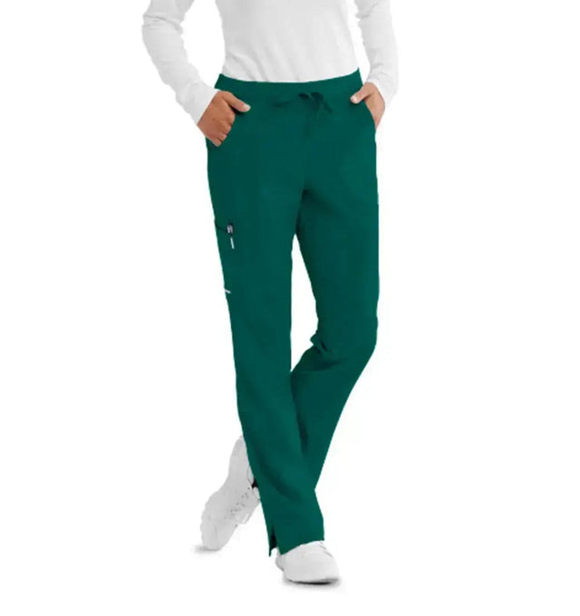 SKECHERS™ by barco Reliance 3-Pocket Mid-Rise Straight Leg Scrub Pant-Hunter Green
