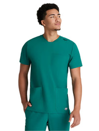 Grey's Anatomy Stretch™ by Barco Thesis 3-Pocket Round Neck Scrub Top - Hunter Green