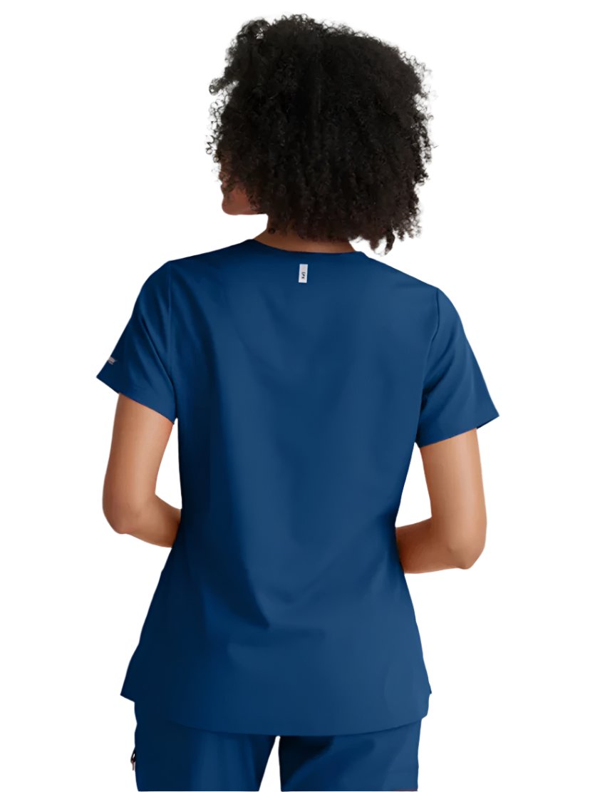 Grey's Anatomy Stretch™ by Barco  Bree 1-Pocket Tuck-In Scrub Top-Indigo