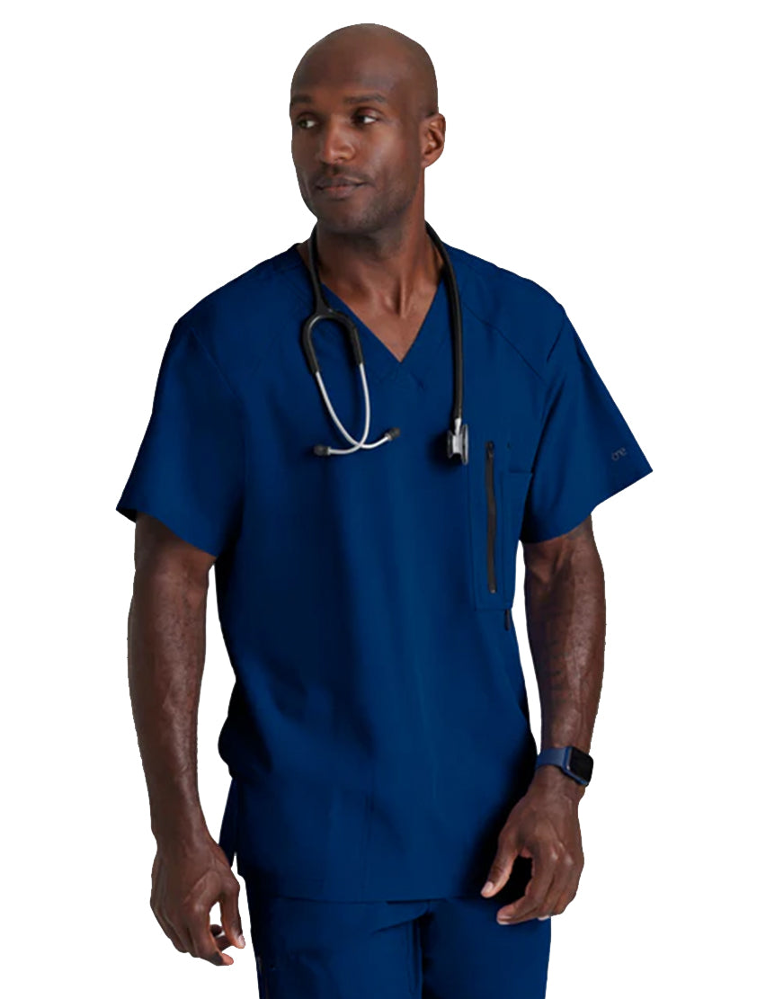 Barco One™ by Barco Amplify 5-Pocket V-Neck Scrub Top-Indigo