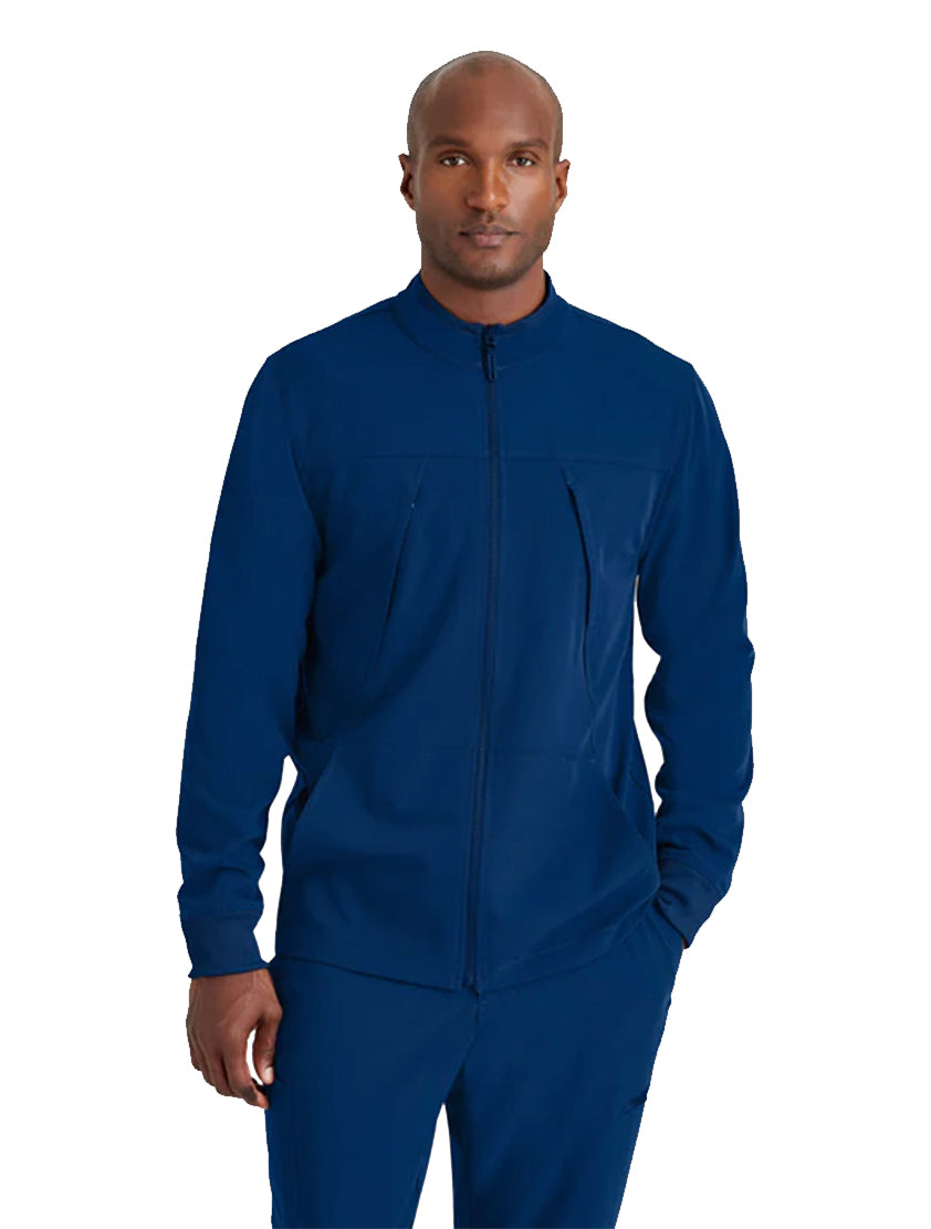 Barco Unify™ by Barco RALLY 4-POCKET MOCK COLLAR WARM UP JACKET - Indigo