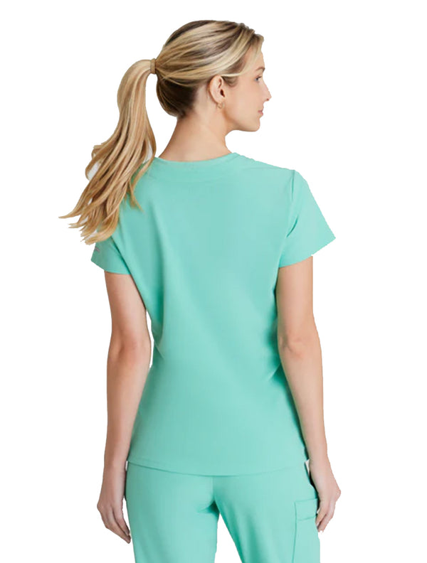 SKECHERS™ by Barco Dignity 1-Pocket Tuck-In Scrub Top-Light Jade